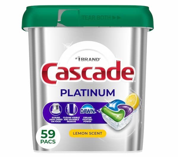 Cascade Platinum Dishwasher Detergent, 59-Count for just $13.05 shipped!