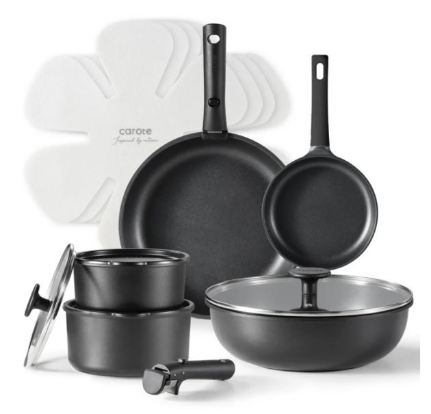 *HOT* Carote 15-Piece Nonstick Cookware Set only $25.49 shipped!